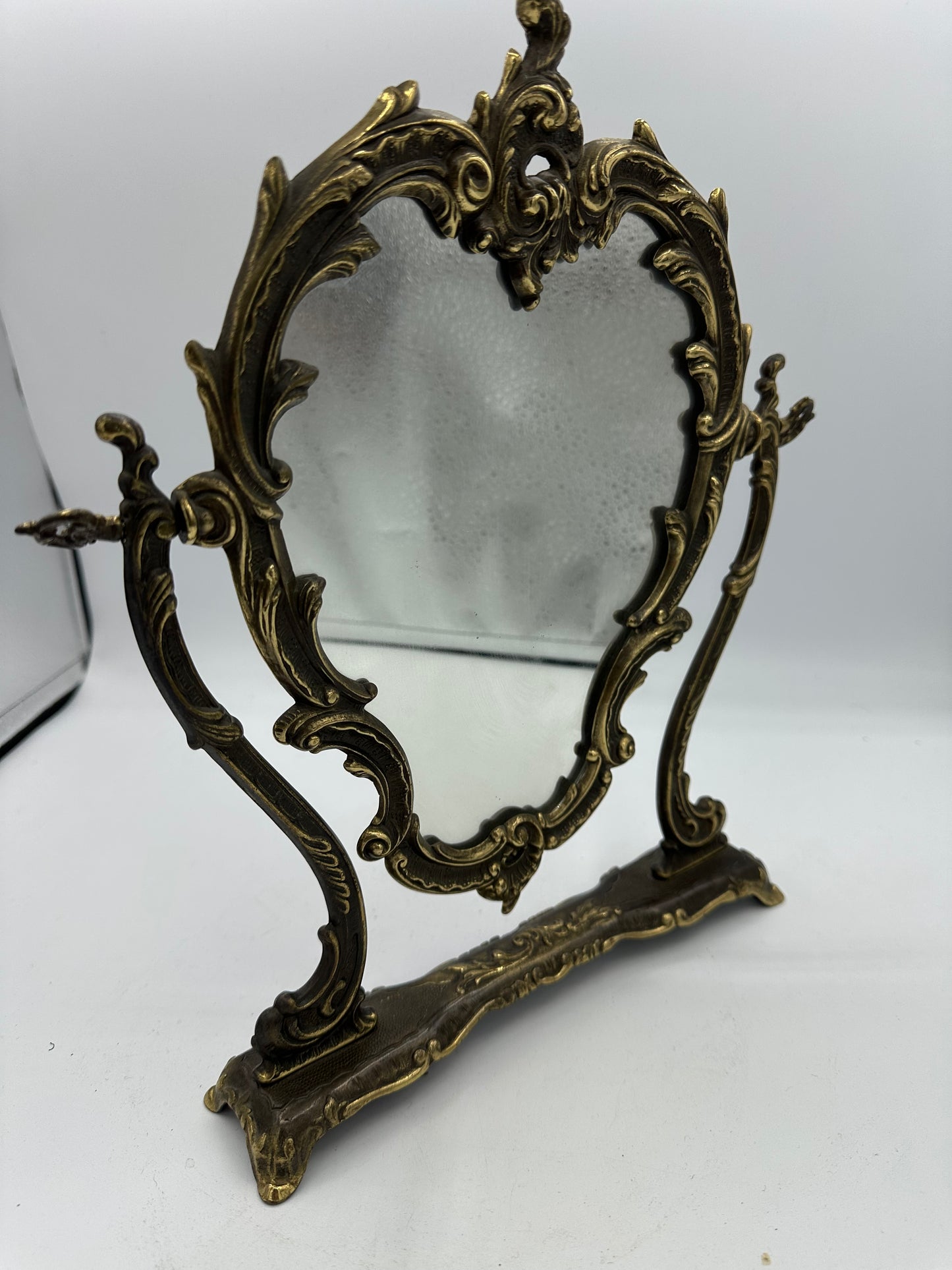 Specchio vintage in ottone