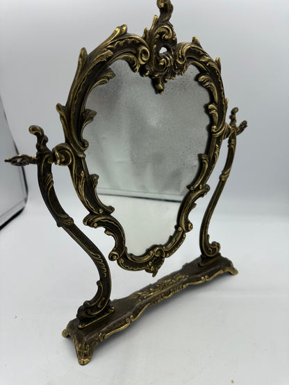 Specchio vintage in ottone
